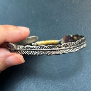 Silver Feather Design Bracelet